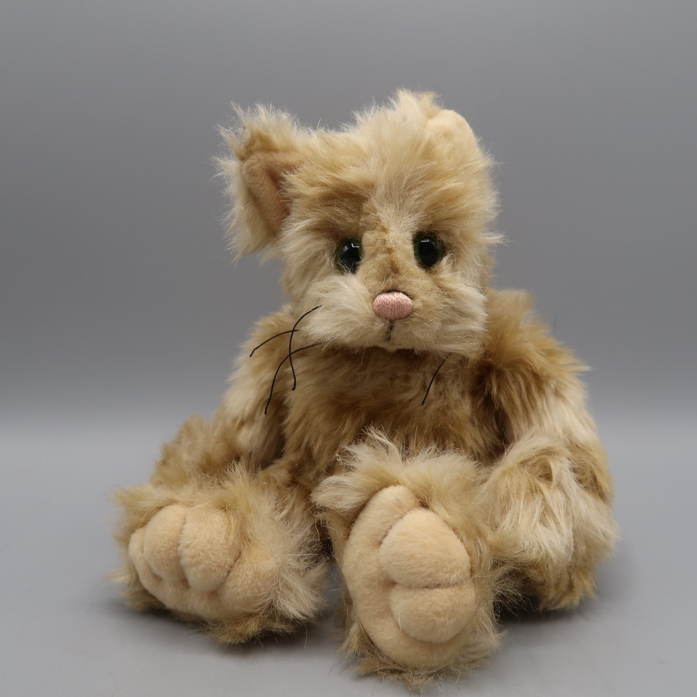 Vintage Gund Mica Peepers Cat Plush #1145 Striped Tabby Floppy Kitty Stuffed Toy